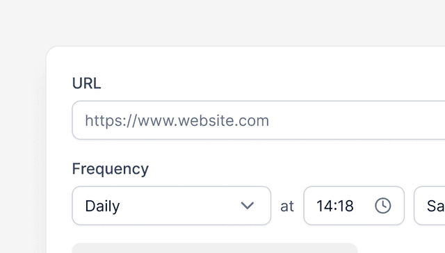 Set the URL and frequency